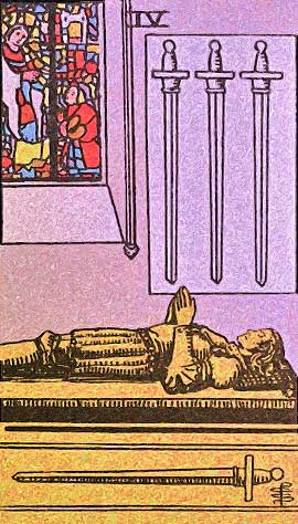 Four Of Swords True Tarot Card Meaning Four Of Swords True Tarot Card Meaning