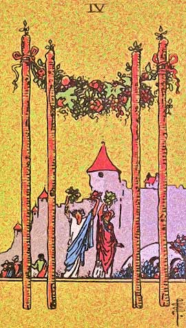  Four Of Wands True Tarot Card Meaning